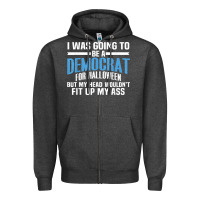 Charcoal Heather i was going to be a democrat for halloween political t shirt t shirt Zipper Hoodie - StudioElite