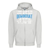 Dove Grey i was going to be a democrat for halloween political t shirt t shirt Zipper Hoodie - StudioElite
