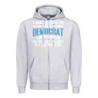 Heather Grey i was going to be a democrat for halloween political t shirt t shirt Zipper Hoodie - StudioElite