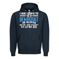 Navy i was going to be a democrat for halloween political t shirt t shirt Zipper Hoodie - StudioElite