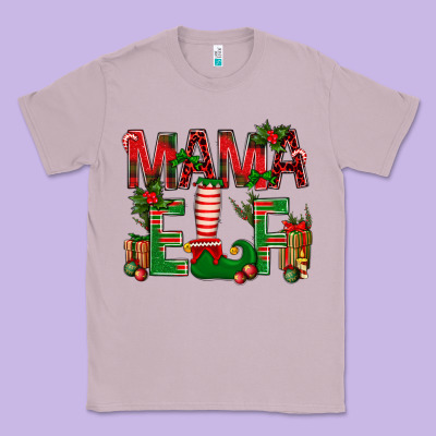 Christmas Mama Elf Classic Tee Designed By Nancycooperartshop