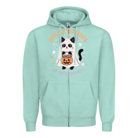 Seafoam halloween cat costume Zipper Hoodie - StudioElite