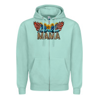 Seafoam Western American Mama With Sunflowers Zipper Hoodie - LillyAllenDesigns