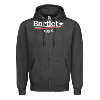Charcoal Heather West Wing President Bartlet Zipper Hoodie - StudioElite