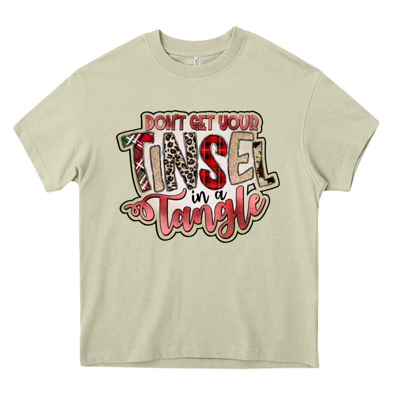 Dont Get Your Tinsel In A Tangle Heavy Core Tee by SublimationCraftShop | Teevron