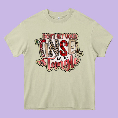 Dont Get Your Tinsel In A Tangle Heavy Core Tee Designed By Sublimationcraftshop