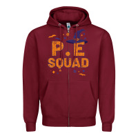 Burgundy pe squad witch halloween pe teacher matching Zipper Hoodie - trangStudio
