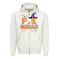 Oatmeal Heather pe squad witch halloween pe teacher matching Zipper Hoodie - trangStudio