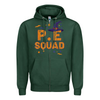Sports Green pe squad witch halloween pe teacher matching Zipper Hoodie - trangStudio