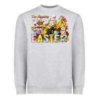 Heather Grey Im Digging Easter Heavyweight Sweatshirt - CowhideDigitalArt