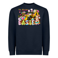 Navy Im Digging Easter Heavyweight Sweatshirt - CowhideDigitalArt