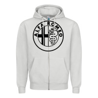 Dove Grey alfa racing big Zipper Hoodie - PixelFlow