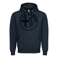 Navy alfa racing big Zipper Hoodie - PixelFlow