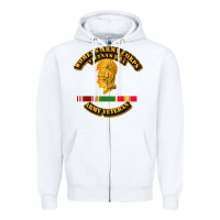 White Womens Army Corps Vietnam Era Veteran Mother Day Gift Zipper Hoodie - trangStudio