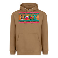 Toasted Coconut love texas sunflowers cactus cowhide license plate Heavyweight Hoodie - Artiststas
