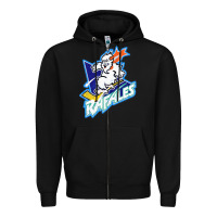 Black Quebec Rafales Zipper Hoodie - PixelFlow