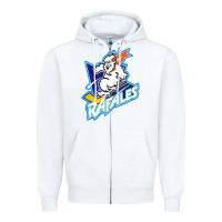 White Quebec Rafales Zipper Hoodie - PixelFlow