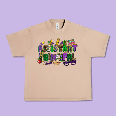 Assistant Principal Mardi Gras Urban Heavy Tee Designed By Cowgirlartshop
