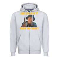 Heather Grey Gator Don'T Play No Shit! (2) Zipper Hoodie - trangStudio