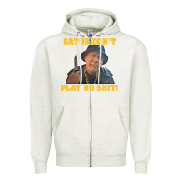 Oatmeal Heather Gator Don'T Play No Shit! (2) Zipper Hoodie - trangStudio