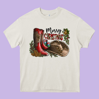 Merry Christmas Heavy Core Tee Designed By Sublimationcraftshop