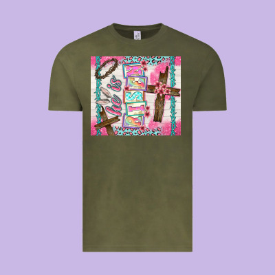 He Is Risen Vintage Tee Designed By Tumblerdesignbyshophia