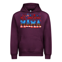 Mauve Wine all american mama Urban Hoodie - AdoDesignShop