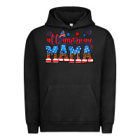 Pigment Black all american mama Urban Hoodie - AdoDesignShop