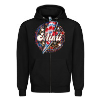 Black Western Mimi Patriotic Zipper Hoodie - LillyAllenDesigns