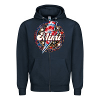 Navy Western Mimi Patriotic Zipper Hoodie - LillyAllenDesigns