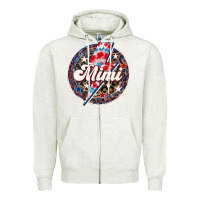 Oatmeal Heather Western Mimi Patriotic Zipper Hoodie - LillyAllenDesigns