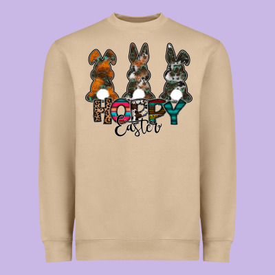 Hoppy Easter Heavyweight Sweatshirt Designed By Cowhidedigitalart