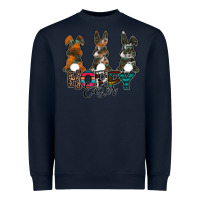 Navy Hoppy Easter Heavyweight Sweatshirt - CowhideDigitalArt