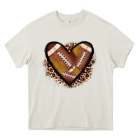 Cream heart football Heavy Core Tee - JahusDesignShop