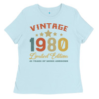 Baby Blue Vintage 1980 Clothes 40 Years Old Retro 40th Birthday Ladies Tee - Bettercallsaul