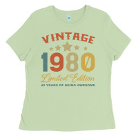 Matcha Vintage 1980 Clothes 40 Years Old Retro 40th Birthday Ladies Tee - Bettercallsaul