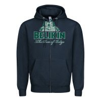 Navy Belikin Beer Zipper Hoodie - trangStudio
