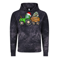 Cloud Black christmas tractor Vintage Hoodie - CowGirlArtShop