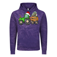 Cloud Purple christmas tractor Vintage Hoodie - CowGirlArtShop