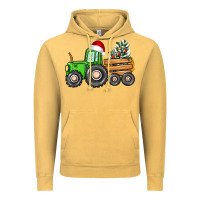 Vintage Mustard christmas tractor Vintage Hoodie - CowGirlArtShop