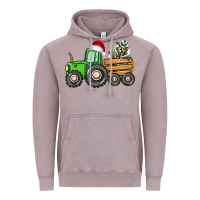 Vintage Zinc christmas tractor Vintage Hoodie - CowGirlArtShop