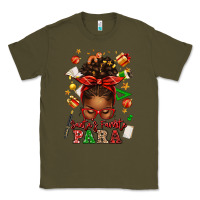 Army Green santa's favorite para afro messy bun Classic Tee - texasbilliewilder