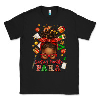 Black santa's favorite para afro messy bun Classic Tee - texasbilliewilder