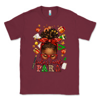 Burgundy santa's favorite para afro messy bun Classic Tee - texasbilliewilder