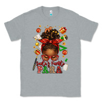 Heather Grey santa's favorite para afro messy bun Classic Tee - texasbilliewilder