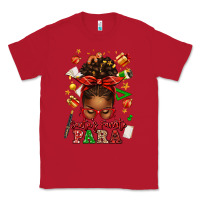 Red santa's favorite para afro messy bun Classic Tee - texasbilliewilder