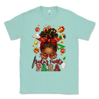 Seafoam santa's favorite para afro messy bun Classic Tee - texasbilliewilder