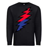 Black Lazy Lightning Bolt Premium Sweatshirt - InspiraDesign