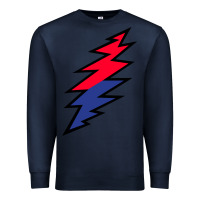 Navy Lazy Lightning Bolt Premium Sweatshirt - InspiraDesign