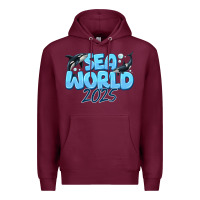Burgundy Sea World 2025 Premium Hoodie - CowhideDigitalArt